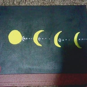 Hand painted Moon Phases Painting